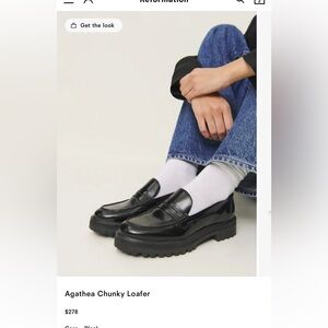 Reformation Agathea Chunky Loafer - Black